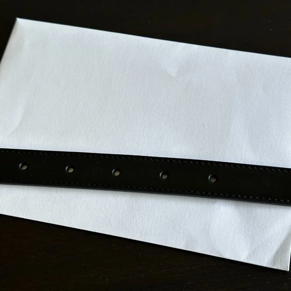 Gucci Black Belt 80x32mm - Picture 3 of 9